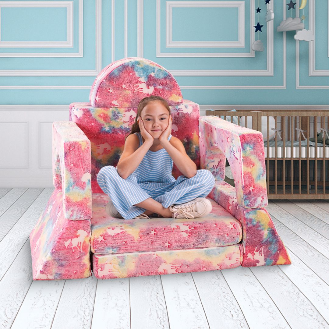 Spielcouch-Sofa für Kinder – 10-teiliges Set für Schlaf- und Spielbereich - komforshoptkissen.com