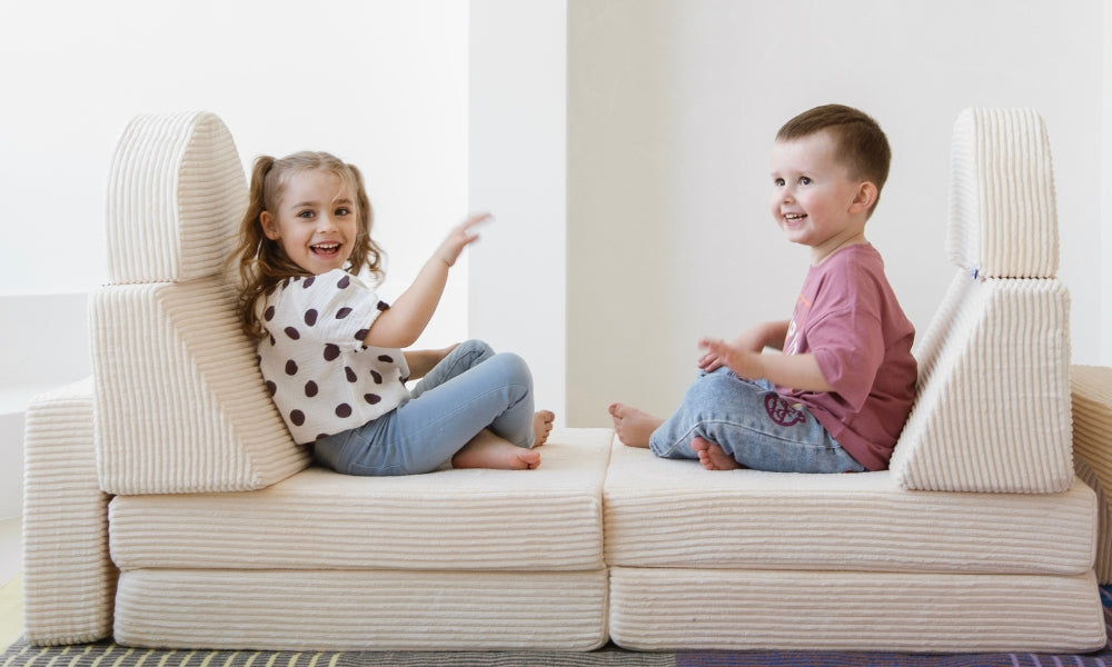 Spielcouch-Sofa für Kinder – 10-teiliges Set für Schlaf- und Spielbereich - komforshoptkissen.com