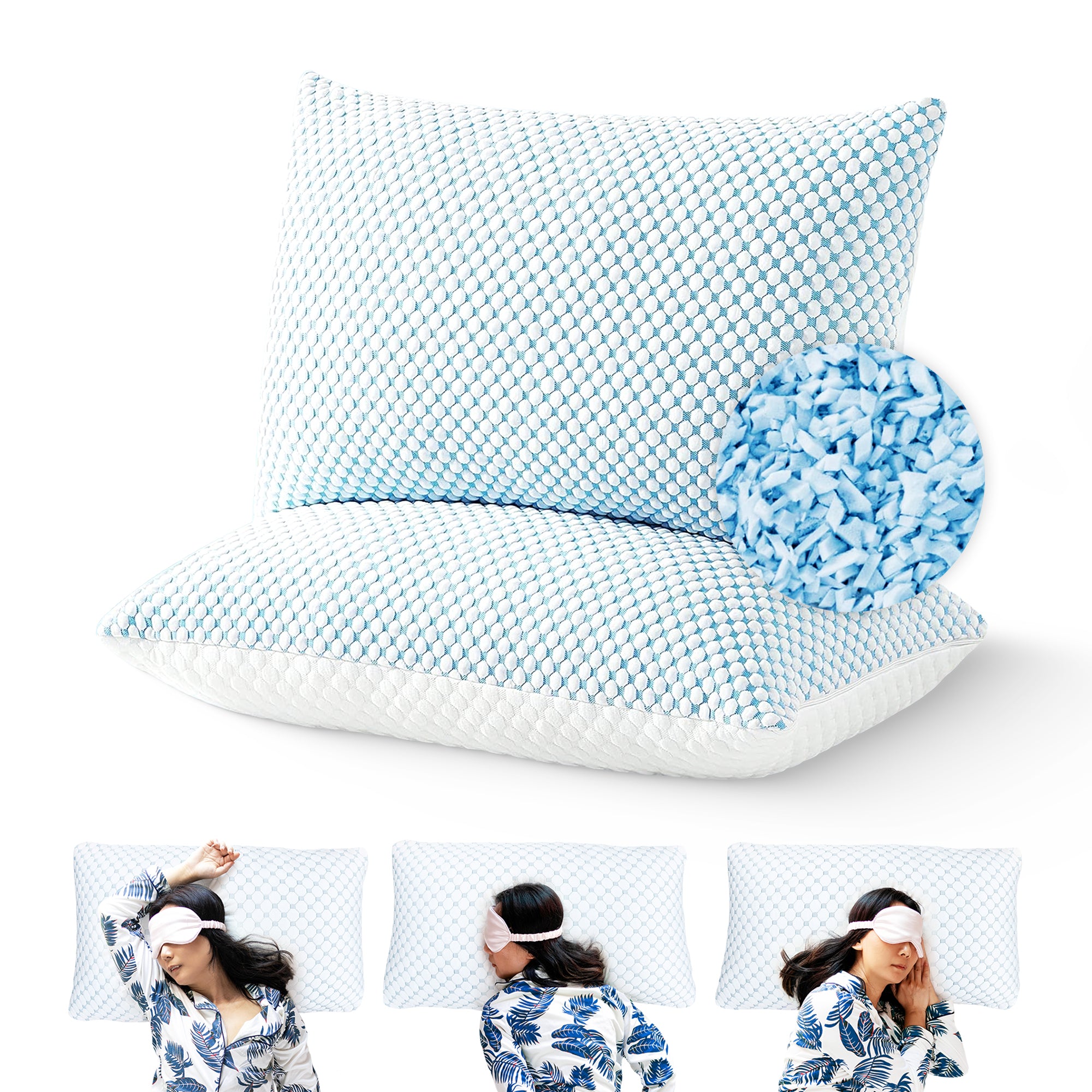 Coussin ergonomique doux pour les dormeurs sur le dos, le côté et le ventre 