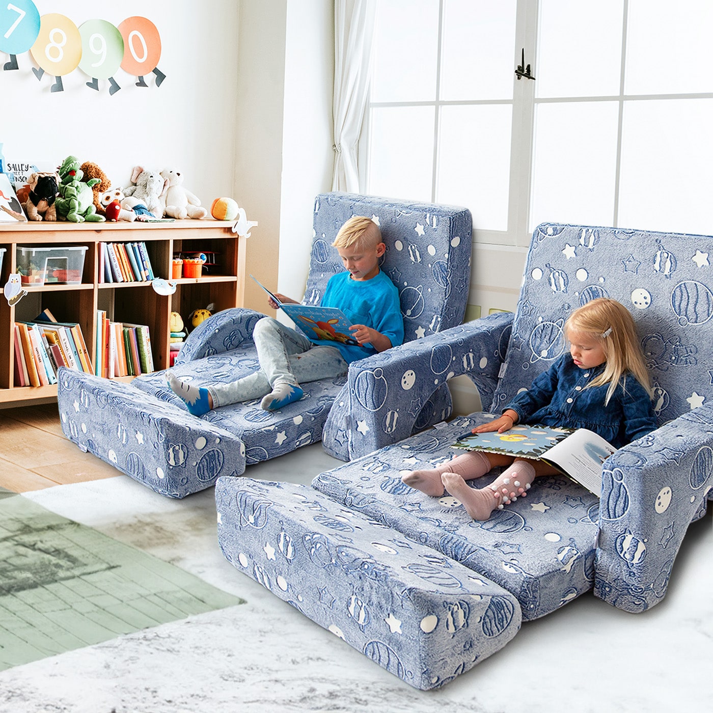 Spielcouch-Sofa für Kinder – 10-teiliges Set für Schlaf- und Spielbereich - komforshoptkissen.com