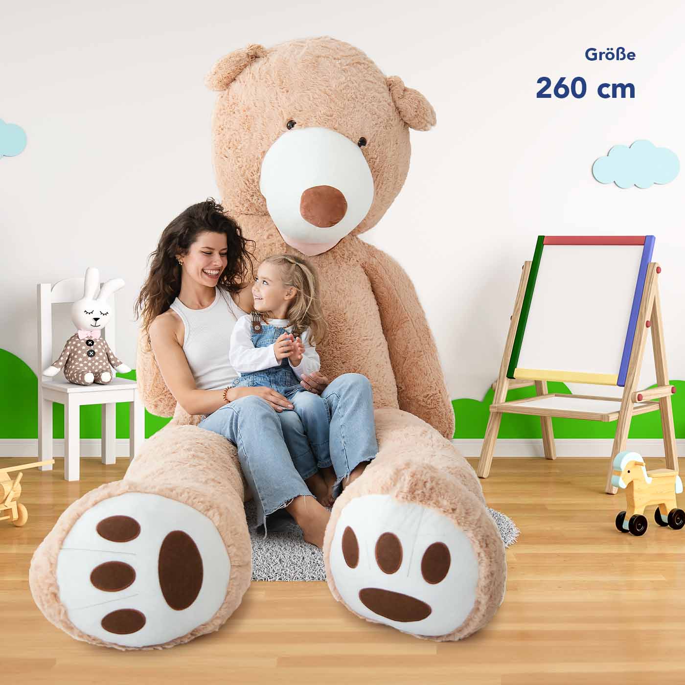 Gigantischer Plüschteddybär - Riesiger Kuschelweiches Stofftier - komforshoptkissen.com