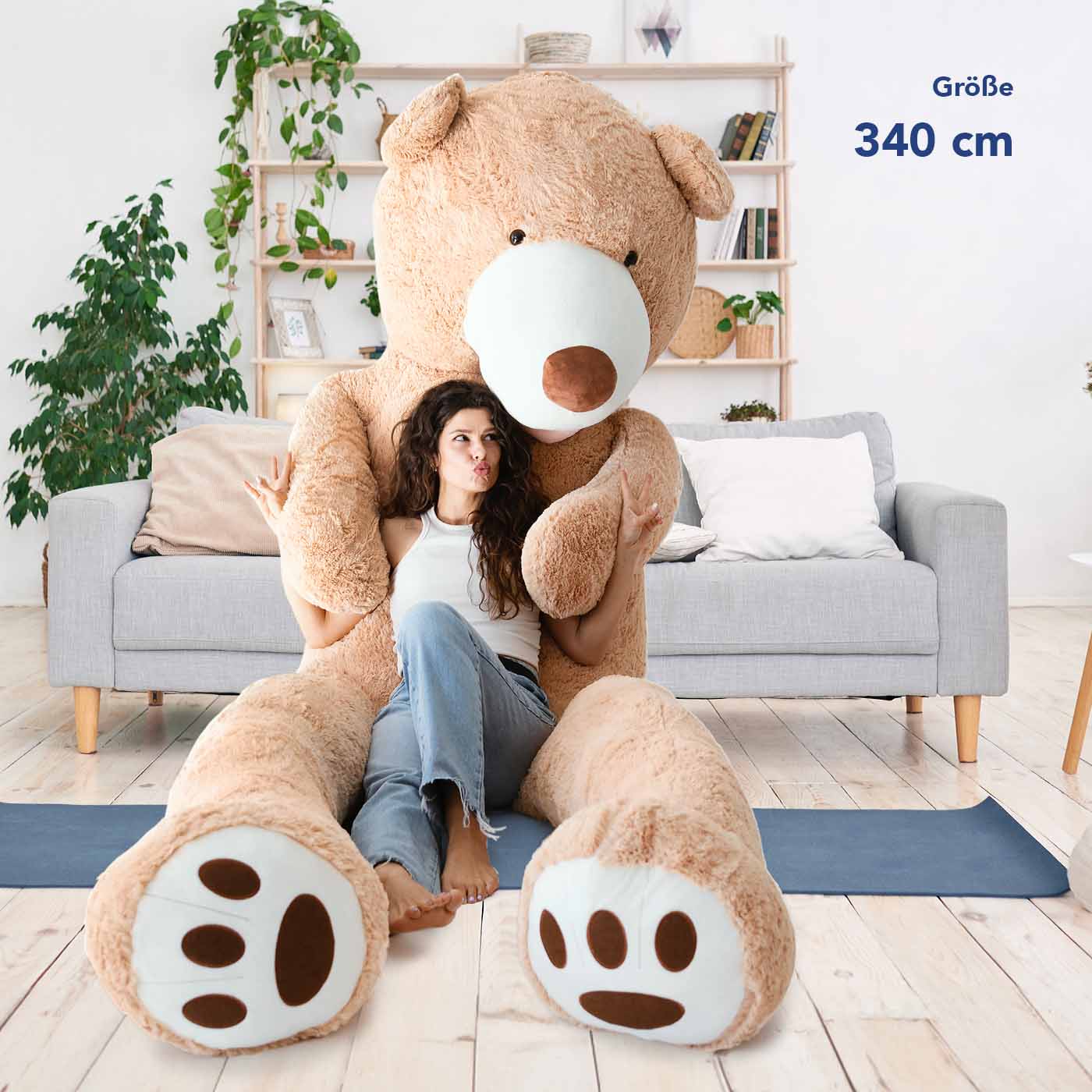 Gigantischer Plüschteddybär - Riesiger Kuschelweiches Stofftier - komforshoptkissen.com