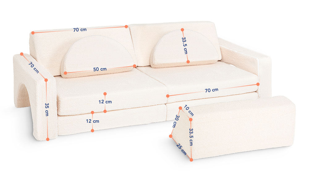 Spielcouch-Sofa für Kinder – 10-teiliges Set für Schlaf- und Spielbereich - komforshoptkissen.com